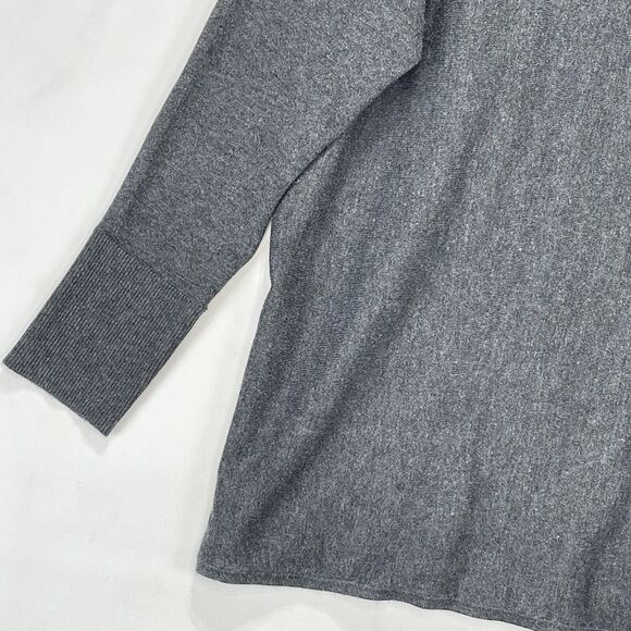 JM Collection Sweater Womens Size L Gray Crossover Turtleneck Dolman Sleeve - Picture 5 of 11